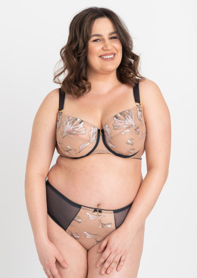 Biustonosz miękki na duży biust A911 Eteri antracytowy