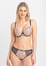 Biustonosz usztywniany A332 push-up Eteri antracytowy Biustonosz usztywniany A332 push-up Eteri antracytowy