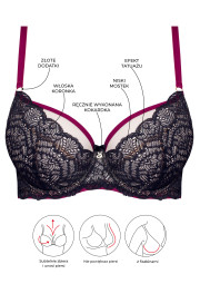 Majtki brazyliany Charlotte M300 czarny Majtki brazyliany Charlotte M300 czarny