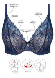 Biustonosz Nyks A475 szafirowy push-up