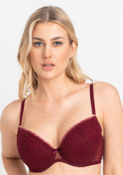 Biustonosz Valentina A332 rubinowy push-up Biustonosz Valentina A332 rubinowy push-up
