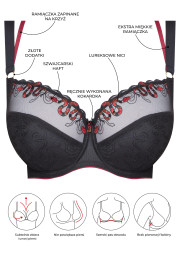 Biustonosz Fidi A911 czarny miękki Biustonosz Fidi A911 czarny miękki