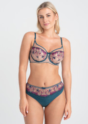 Majtki brazyliany Olette M300 morski w kwiaty Majtki brazyliany Olette M300 morski w kwiaty