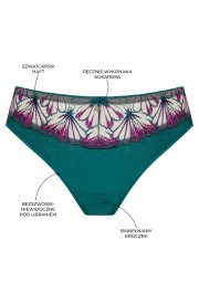 Majtki brazyliany Olette M300 morski w kwiaty Majtki brazyliany Olette M300 morski w kwiaty