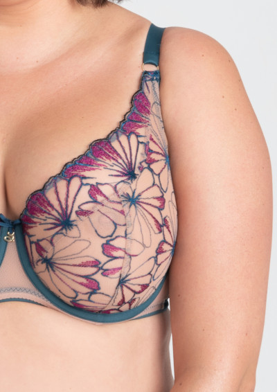 Biustonosz Olette A125 morski miękki w kwiaty