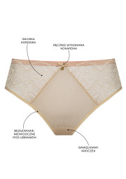 Brazyliany koronkowe Charlotte M300 beżowy