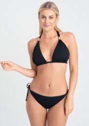 Biustonosz plażowy bikini wiązany Venus A140 czarny miękki