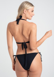 Biustonosz plażowy bikini wiązany Venus A140 czarny miękki