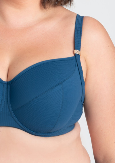 Biustonosz plażowy na duży biust Kaia A922 atramentowy miękki