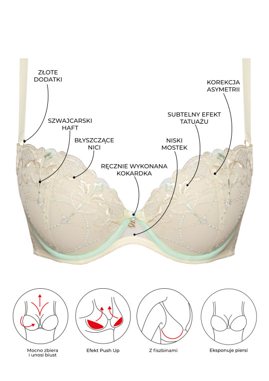 Biustonosz Laura A332 biszkoptowy push-up