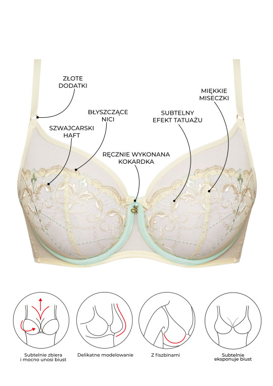 Biustonosz Laura A143 biszkoptowy miękki