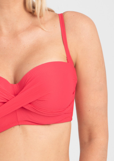 Biustonosz kąpielowy Kaia A450 malinowy bardotka