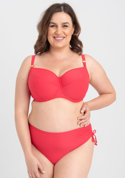 Biustonosz kąpielowy na duży biust Kaia A922 malinowy miękki