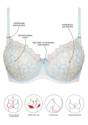 Biustonosz Fiorella A337 wrzosowy push-up Biustonosz Fiorella A337 wrzosowy push-up