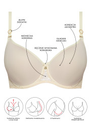 Biustonosz Amelia A460 biszkoptowy t-shirt bra Biustonosz Amelia A460 biszkoptowy t-shirt bra