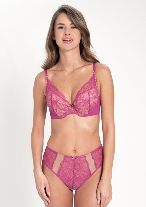 Biustonosz Mila A332 malinowy push-up Biustonosz Mila A332 malinowy push-up