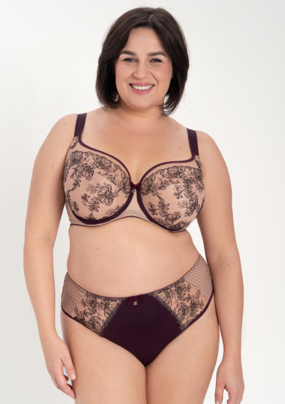 Biustonosz Silvia A910 bakłażanowy miękki