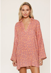 Koszula nocna Leopard Print 8115 różowy