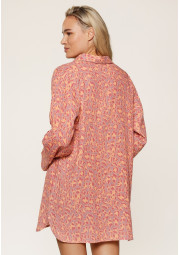 Koszula nocna Leopard Print 8115 różowy