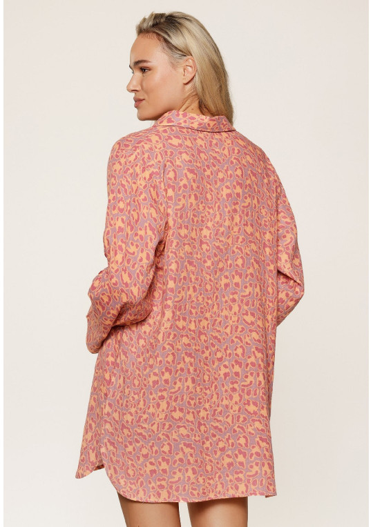 Koszula nocna Leopard Print 8115 różowy