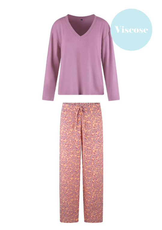 Piżama Leopard Print 8114 różowy