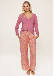 Piżama Leopard Print 8114 różowy Piżama Leopard Print 8114 różowy