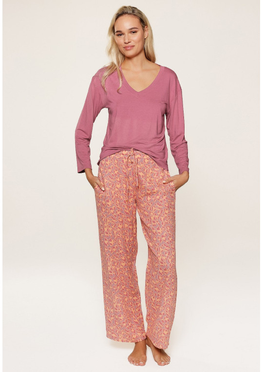 Piżama Leopard Print 8114 różowy