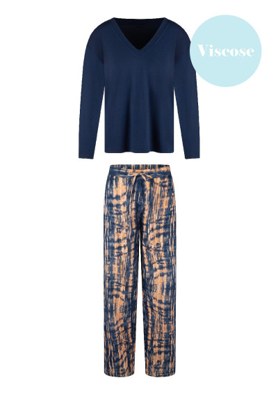 Piżama Tie-Dye Dark Denim 8105 granatowy