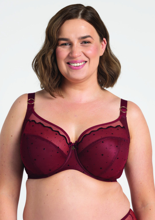 Biustonosz Melania A910 bordowy miękki