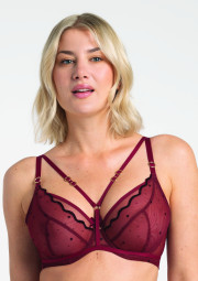 Biustonosz Melania A123 bordowy miękki Biustonosz Melania A123 bordowy miękki