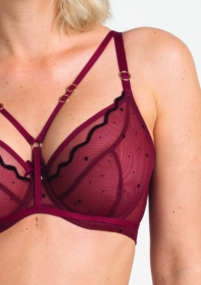 Biustonosz Melania A123 bordowy miękki
