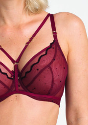 Biustonosz Melania A123 bordowy miękki Biustonosz Melania A123 bordowy miękki