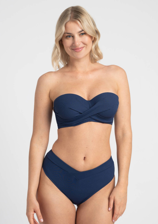 Biustonosz plażowy Venus A650 granatowy bardotka
