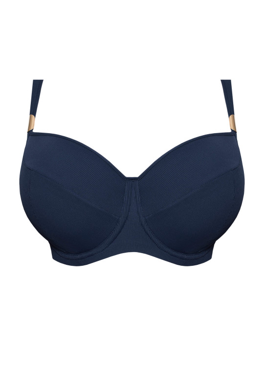 Biustonosz plażowy na duży biust Venus A690 granatowy miękki