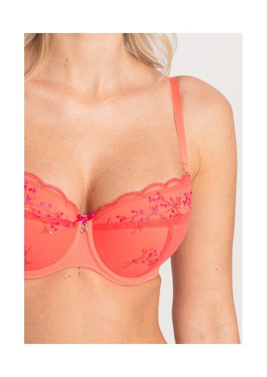 Biustonosz Juno A333 koralowy push-up