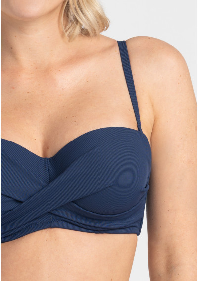 Biustonosz plażowy Venus A650 granatowy bardotka