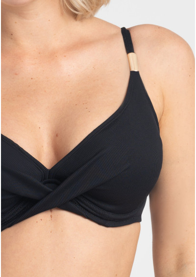 Biustonosz plażowy Venus A620 czarny miękki