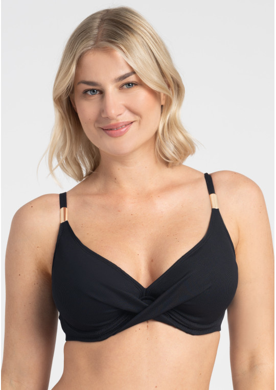 Biustonosz plażowy Venus A620 czarny miękki