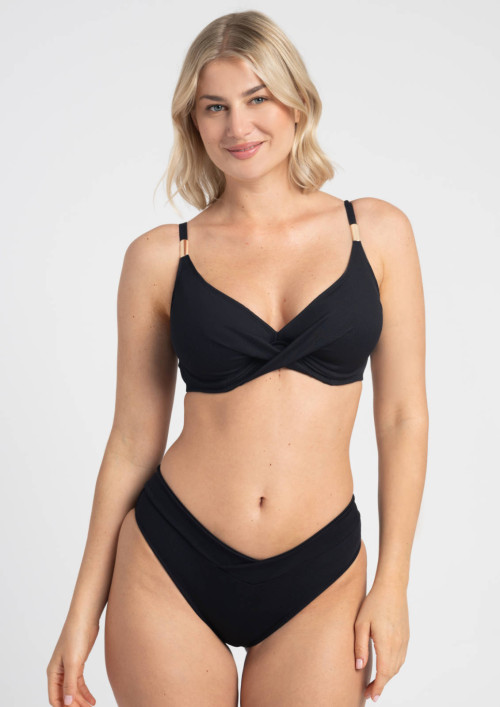 Biustonosz plażowy Venus A620 czarny miękki