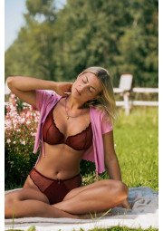 Biustonosz Melania A152 bordowy miękki Biustonosz Melania A152 bordowy miękki