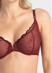 Biustonosz Melania A152 bordowy miękki Biustonosz Melania A152 bordowy miękki