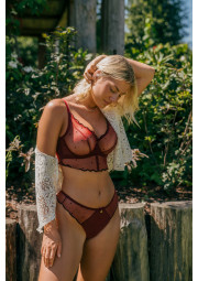 Biustonosz Melania A144 bordowy miękki