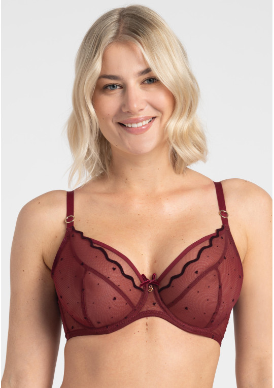 Biustonosz Melania A123 bordowy miękki