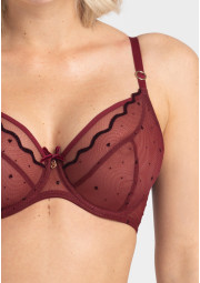 Biustonosz Melania A123 bordowy miękki Biustonosz Melania A123 bordowy miękki