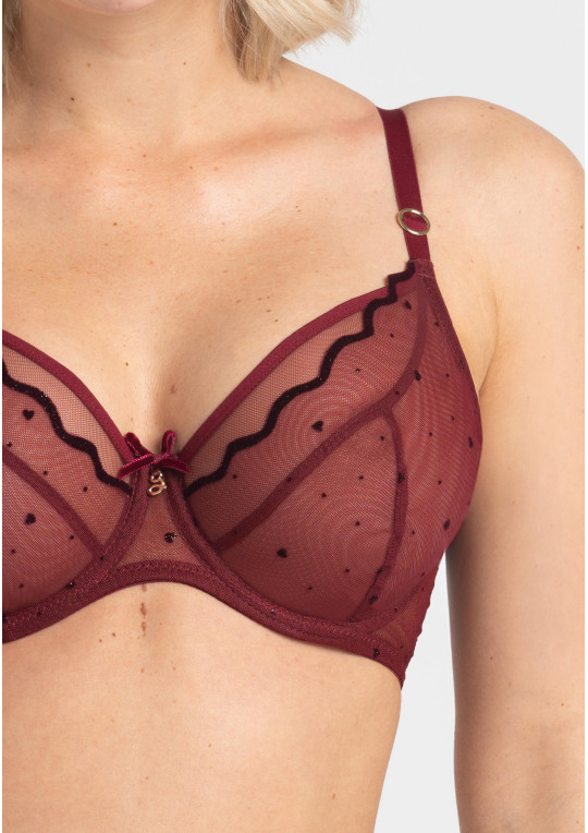 Biustonosz Melania A123 bordowy miękki