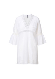 Tunika plażowa White 8236 z długim rękawem biała