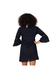 Tunika plażowa Black 8236 z długim rękawem czarna