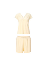 Piżama Pearled Ivory 8401SET kremowy