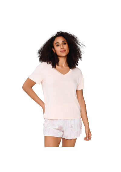 Piżama Apricot Print 8408SET brzoskwiniowy