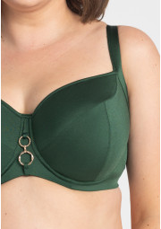 Biustonosz plażowy na duży biust Mirabell A690 malachitowy miękki